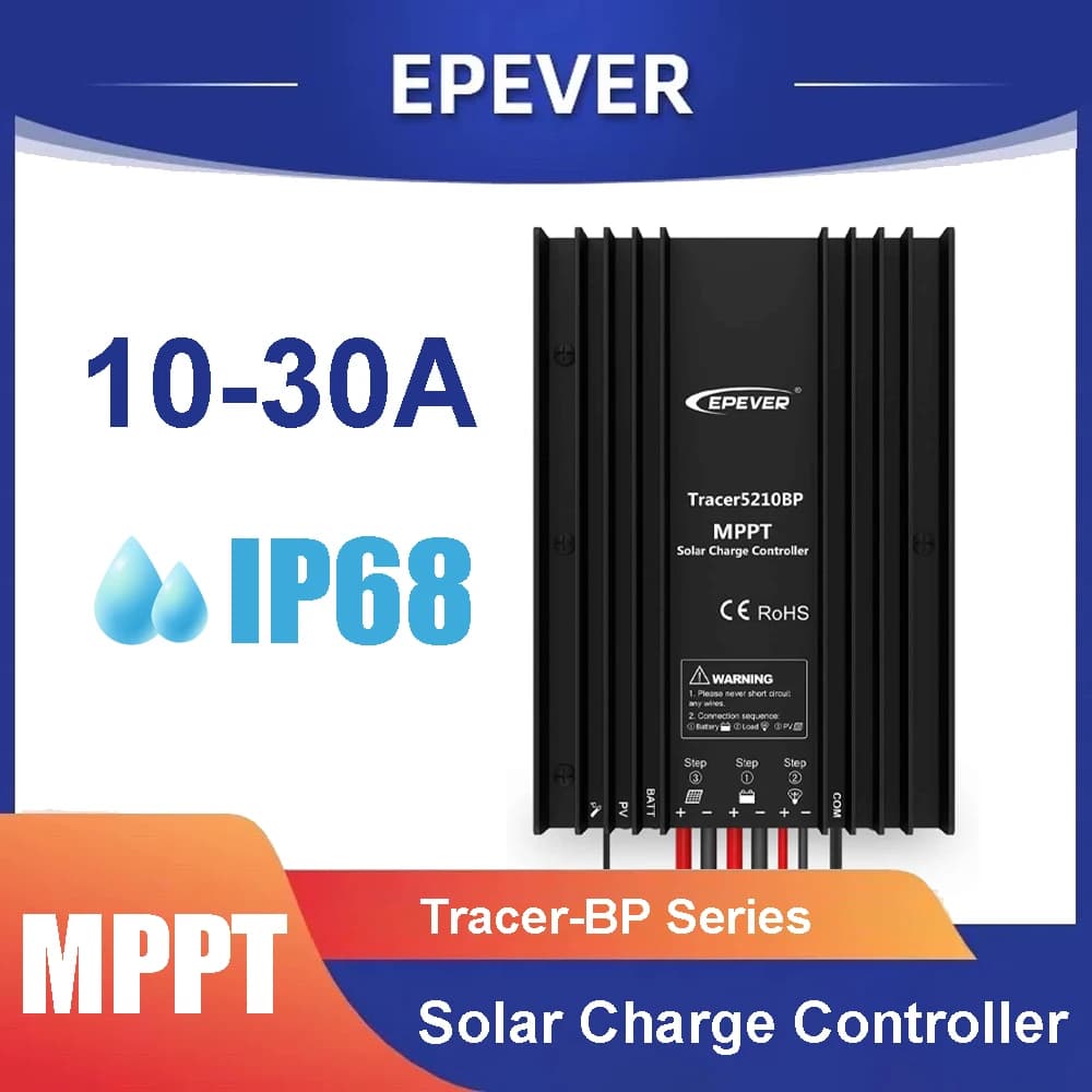 EPEVER IP68 Regolatore di carica solare MPPT impermeabile 10A 15A 20A 30A Tracer2606BP Tracer2610BP 3906 3910 5206 7810 Opzionale
