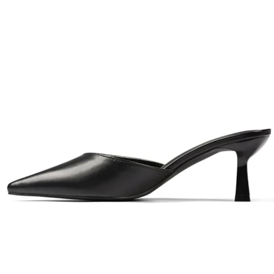 Tacchi a spillo da donna con punta chiusa, mules slip-on con cinturino posteriore, perfetti per feste ed eventi speciali