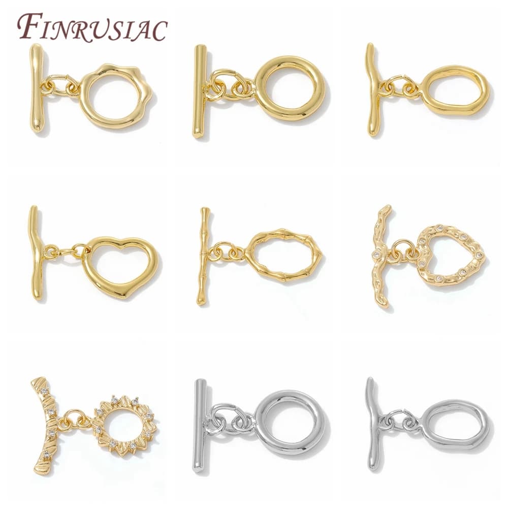 18K gold plated lever closure for jewelry, bracelet locks, OT closure for jewelry, connectors for necklace clasp, DIY accessories