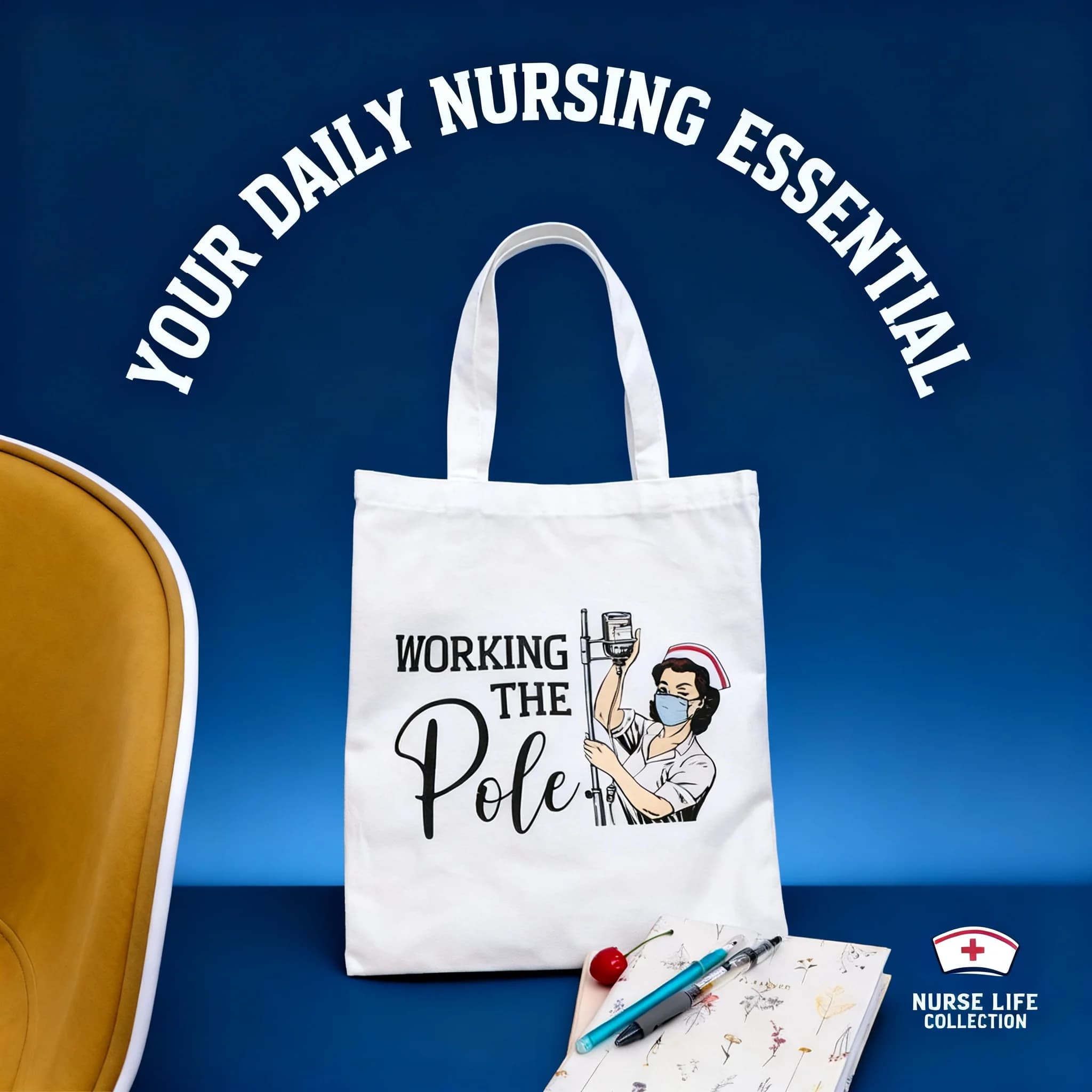 Borsa Tote in Tela per Infermiere, Borsa Casual da Donna per Shopping, Borsa a Spalla Pieghevole per Medici, Regalo per Studenti di Medicina