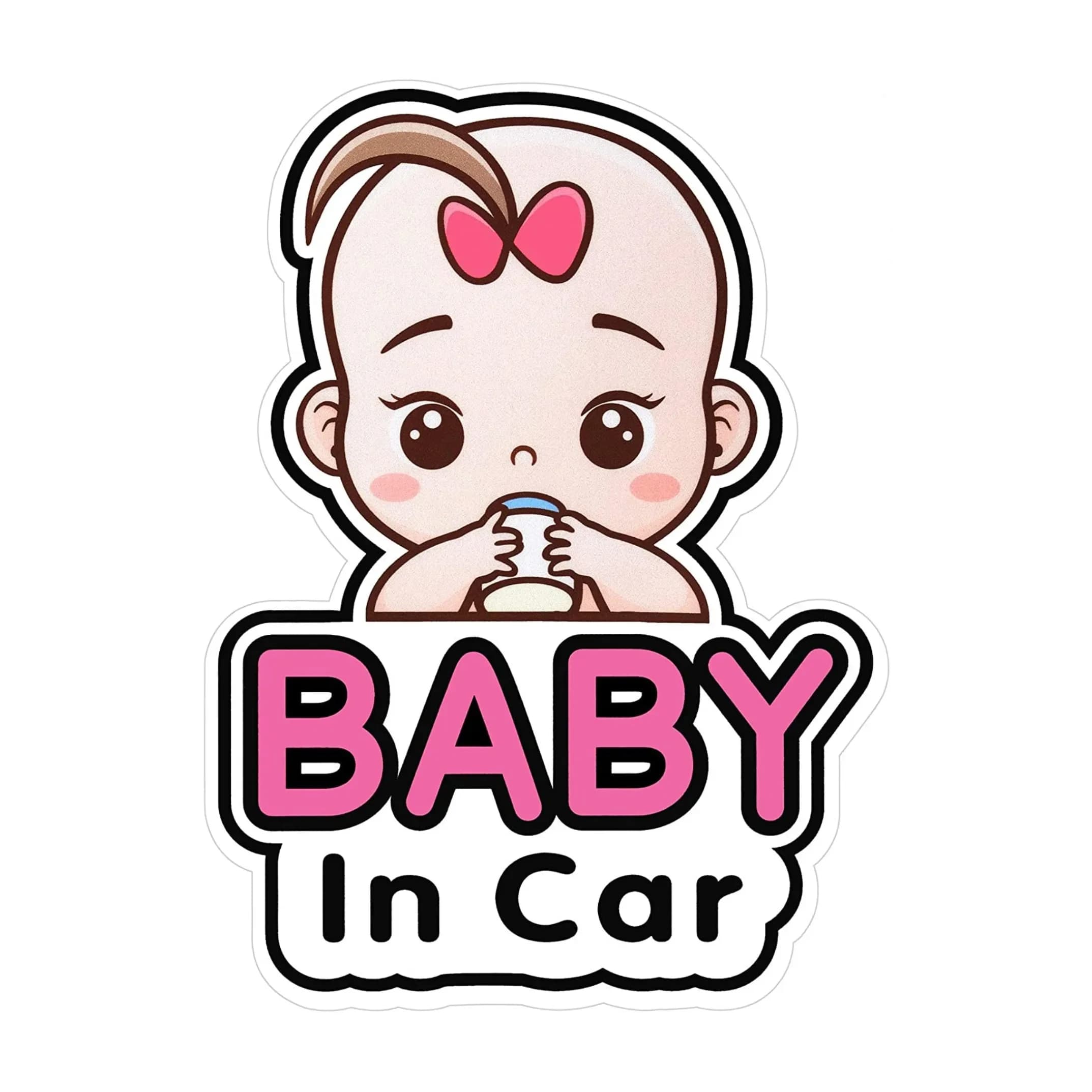 Nuovo Design Baby In Car Car Sticker segni e decalcomanie ragazza passeggino Sticker, bacheca Cute Baby Window Car Sticker, 18cm