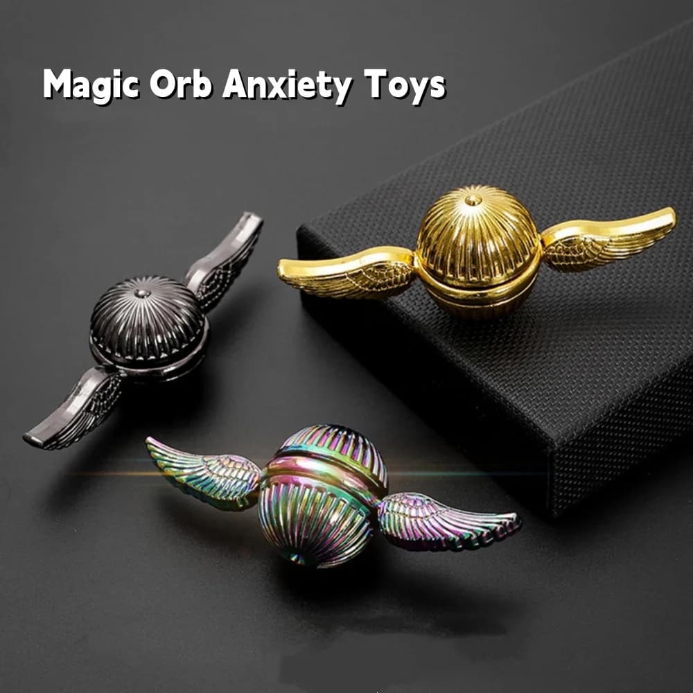 Magic Orb Fidget Spinner Antistress, Giocattolo per Alleviare l'Ansia, Spinner a Tre Lame con Cuscinetti, Regalo Originale per Adulti
