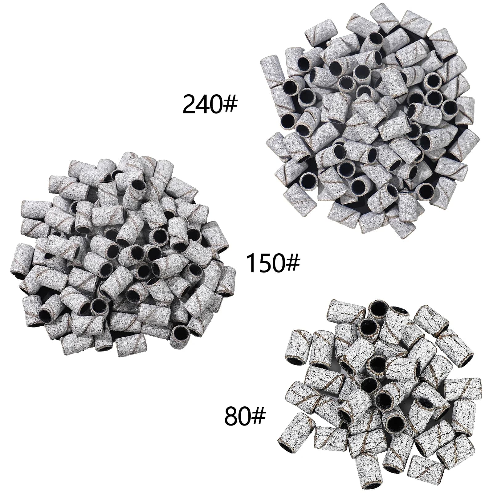 80 # 150 # 240 # Zebra Sanding Bands Nail Drill Tips Foot Care Polishing Manicure Gel Remover Spare Tools Taglierina