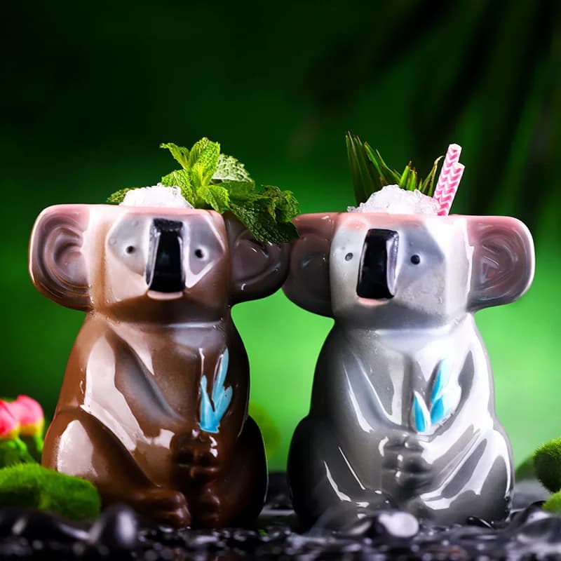 Simpatico Koala TIKI Tazza in ceramica Bicchiere da cocktail American Bar Bicchieri Bicchiere da vino Esotico Australia Beach Festa di laurea Tazza da bere