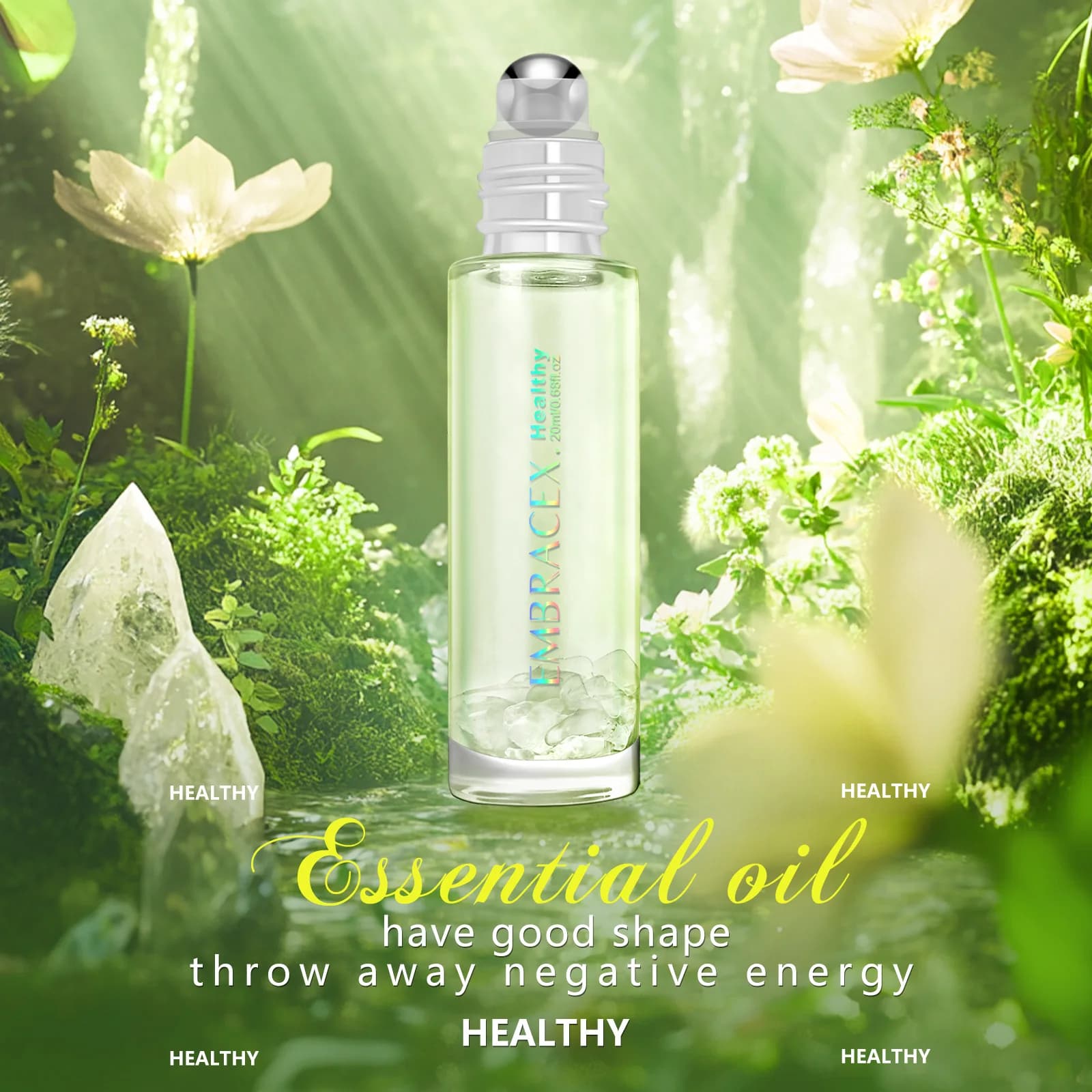 Perfume Rollerball with healthy essential oil from 20 ml Long-Term Perfume Travel Size Refreshing for cars or gifts Suitable for car