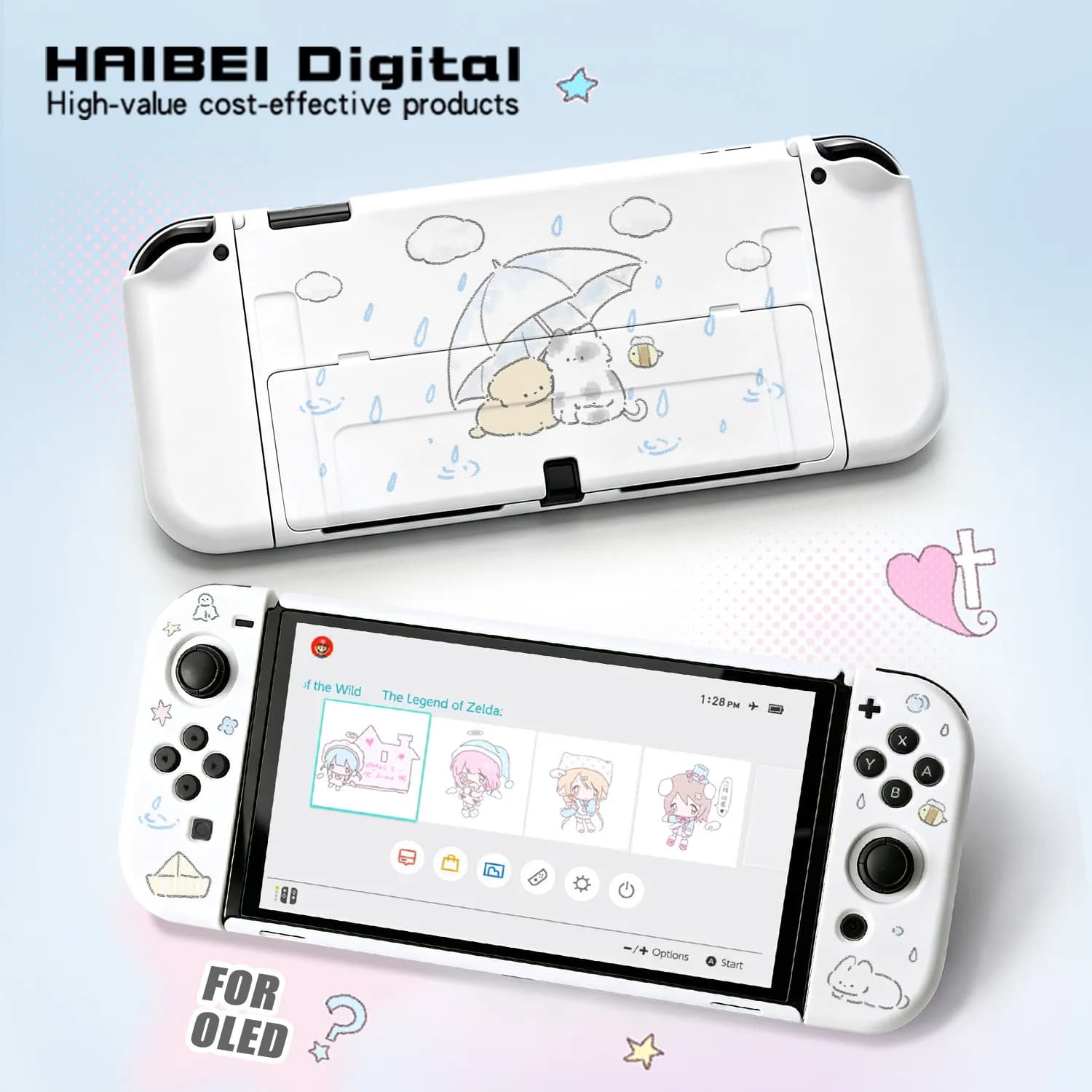 Illustrator Designed Split Hard Case for Nintendo Switch 2 OLED Console Shock-Resistant Cartoon Detachable Joy-Con Soft Cover