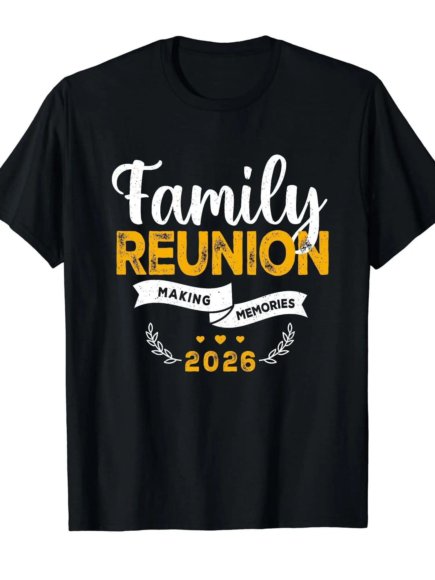 Commemorative T-shirt for family meetings 2026 - Clothing for children and parents - 100% short sleeves with wide fit