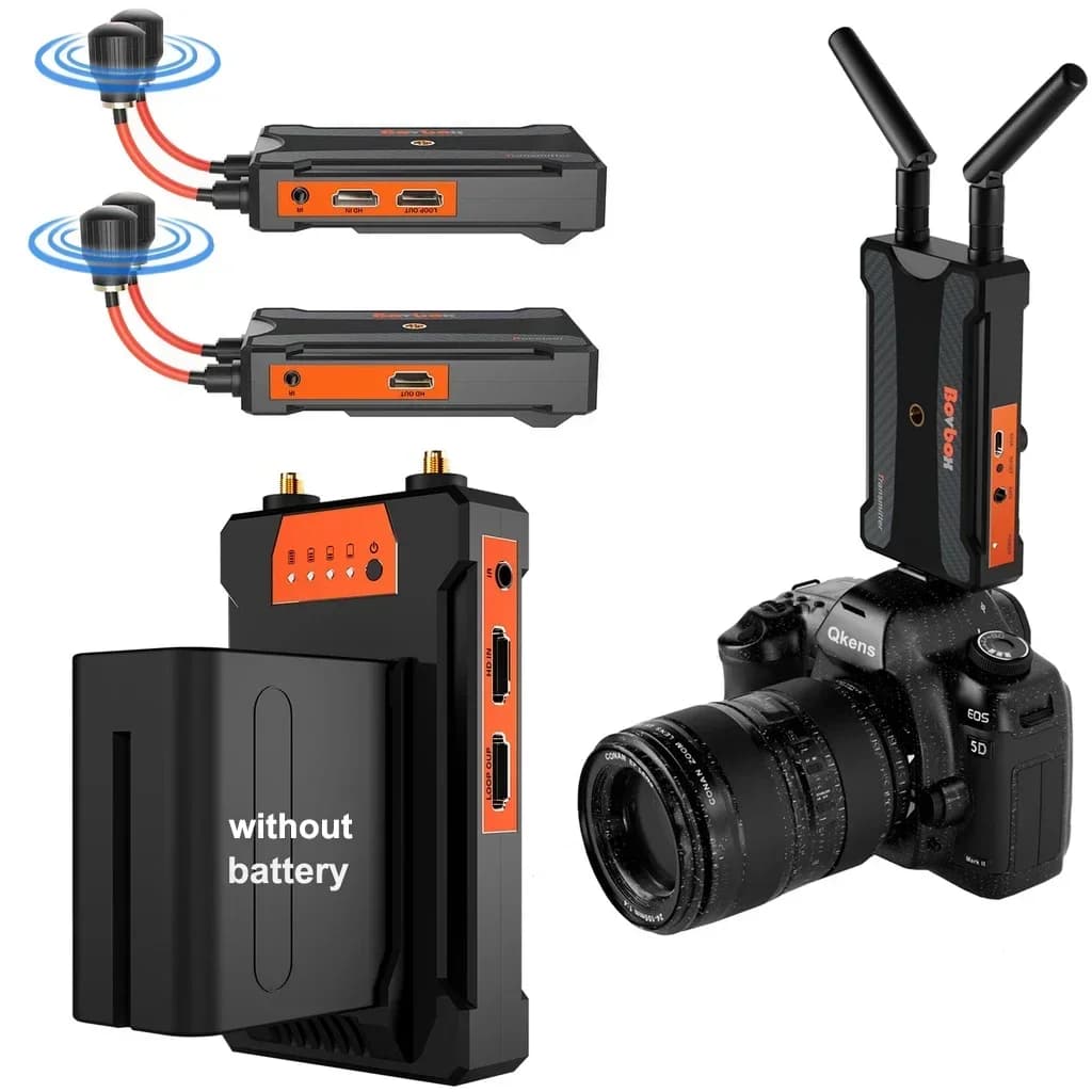 200m Wireless Extender HDMI Video trasmettitore e ricevitore Display per PS4 Camera PC al proiettore TV per Sony NP F batteria 300M