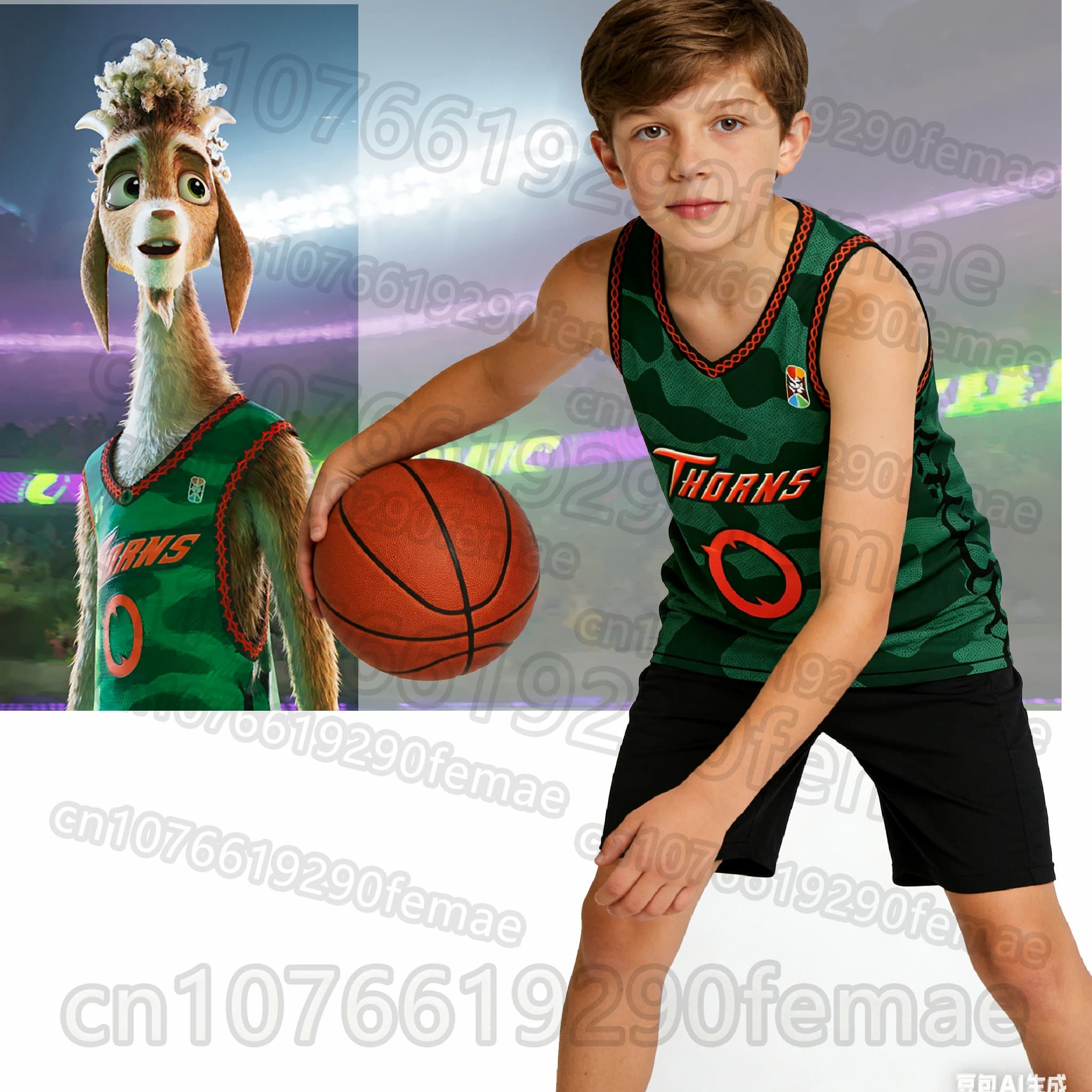 Kit da Basket per Bambini Stile Goat Will Harris, Nuova Maglietta Estiva Senza Maniche 2026 # 0 Jersey per ragazzi e ragazze, abbigliamento sportivo ad asciugatura rapida, gilet