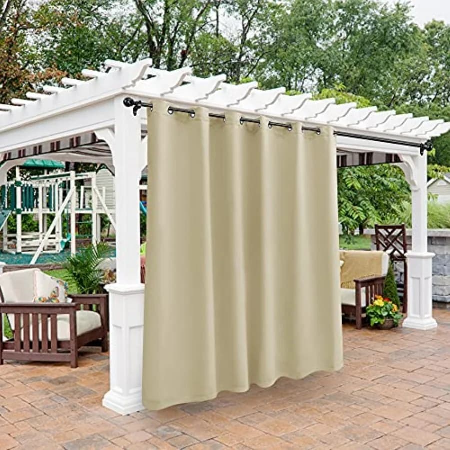 Tende da Esterno Impermeabili per Patio, Gazebo, Pergola, Balcone - Tende Oscuranti Termoisolanti con Occhielli per Bloccare la Luce Solare