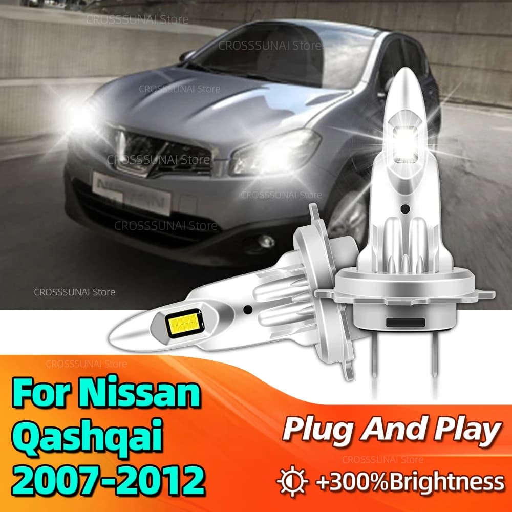 HA CONDOTTO LA Lampadina Del Faro Canbus 30000LM 6000K CSP Auto Faro Bianco Senza Fili Per Nissan Qashqai 2007 2008 2009 2010 2011 2012