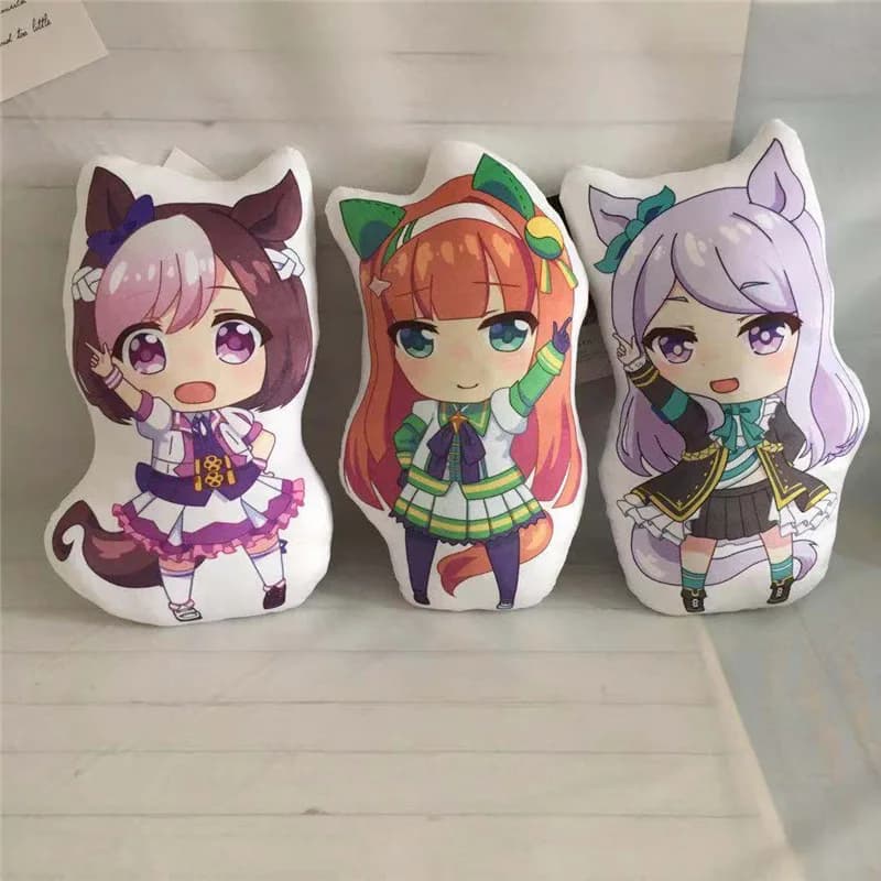 45cm Umamusume Anime Peripheral Hug Pillow Tokai Teio Mejiro McQueen Silence Suzuka Kawaii Q Version Room Ornaments Gift
