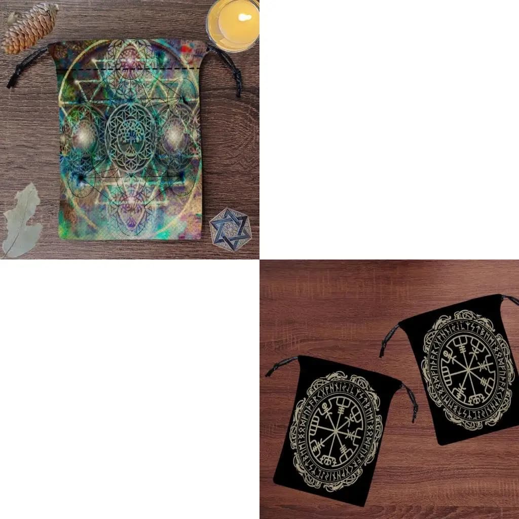 Q39E Divinations Tarots Card Dices Bag Mini Wedding Bag Tablecloth Oracles Cards Bag