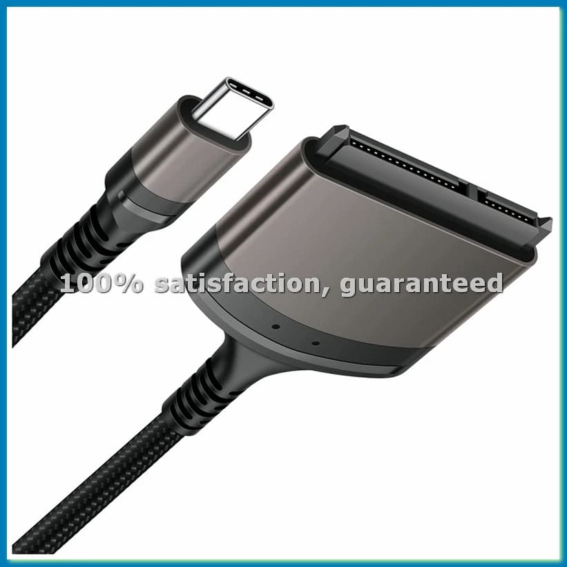 Cavo TYPE-C a SATA 3.0, Adattatore da SATA a USB C, Cavo SATA 2.5 Pollici per SSD/HDD Esterno, 22 Pin SATA III per PC-ABFB