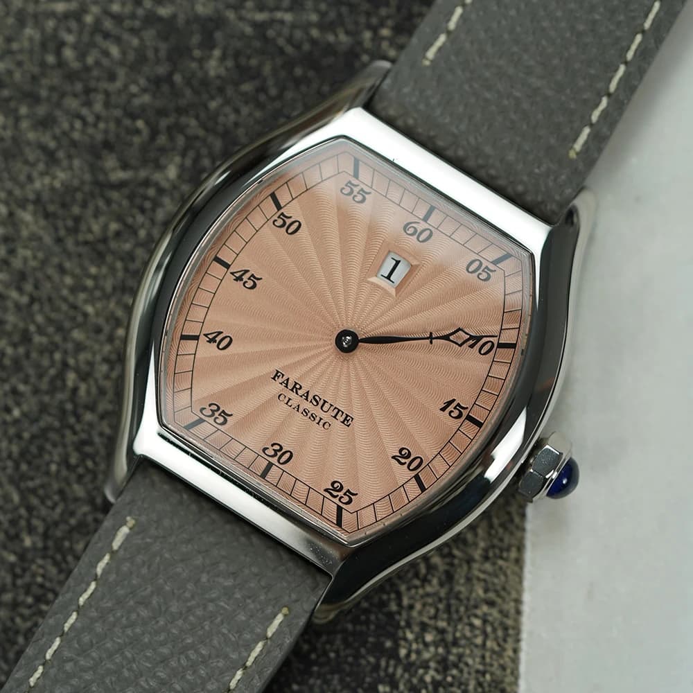 Orologio da Polso Vintage FARASUTE con Lancetta delle Ore Saltante, Movimento Meccanico Automatico Seagull, Moda Maschile, Vetro Zaffiro, Impermeabile