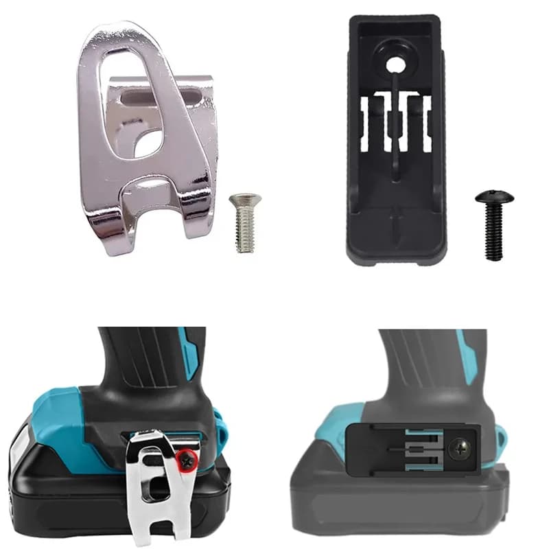 Gancio per cintura portapunte con vite per Makita 346317 -0 452947 -8 251314 -2 Ganci per clip porta chiavi per trapani a batteria Parte per elettroutensili