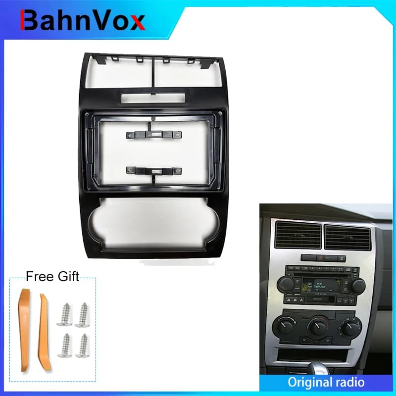 9 inch Android Car Radio frame for DODGE CHARGER MAGNUM 2005-2007 2din Stereo GPS Fascia bezel Panel Adapter wire harness