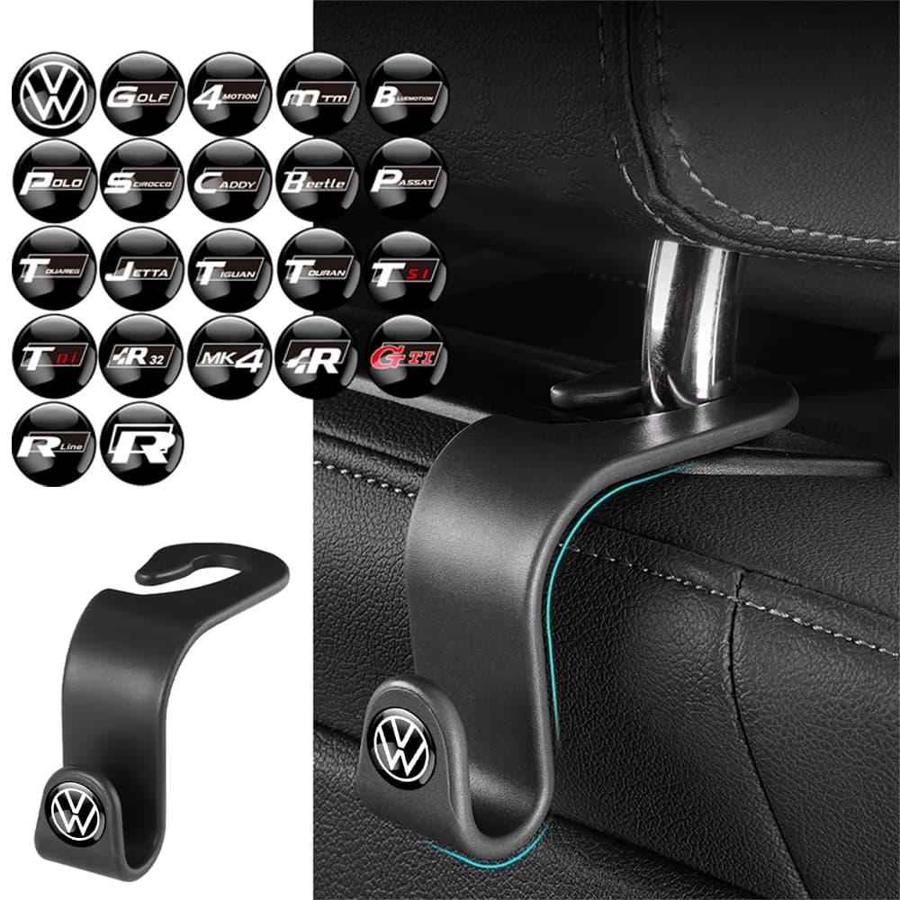 Car Seat Back Hooks Organizer Holder Storage Hanging Clips For Volkswagen Polo Golf MK5 Touran T5 T4 Touareg Passat B8 Tiguan B6