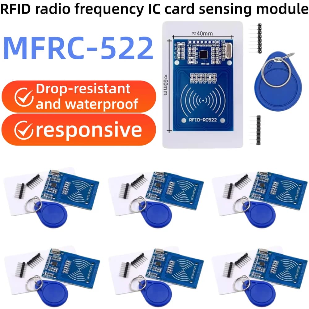 1-10PCS MFRC-522 RC-522 RC522 RFID antenna IC Wireless module for Arduino IC KEY SPI Writer Reader IC Card proximity module