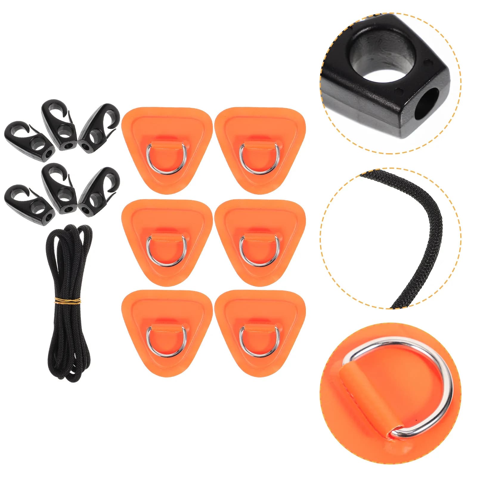 Set di 1 Pezzo: Patch con Anello a D per Kayak, Cuscinetti D-Ring per Ponte di Barche Gonfiabili, Fibbia di Ancoraggio per Kayak, Accessorio per Paddle Board