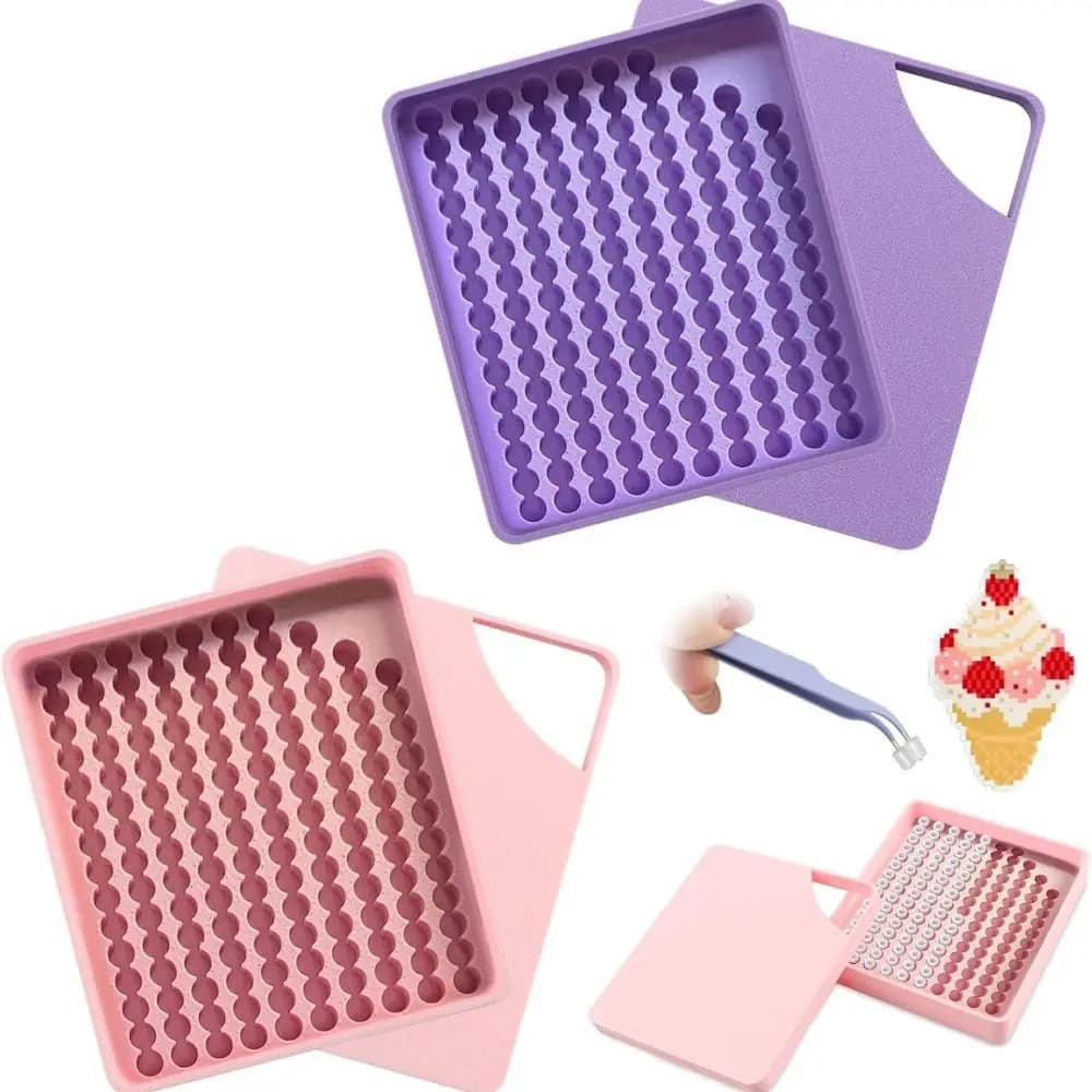 Vassoio per la Raccolta di Perline Fuse da 5mm, Vassoio in Plastica ad Alta Efficienza per Perline Perler, Vassoio per la Raccolta di Perline Perler, Risparmia Tempo, Pallet per lo Smistamento di Perline Fuso