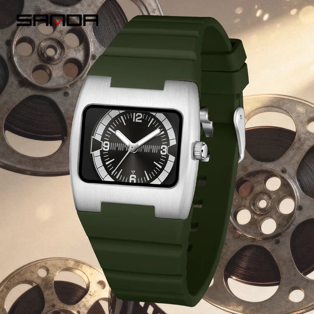 SANDA 2026 new quartz watch 3280 in millenial retro style for men and women, fluorescent hands with night vision, waterproof 5ATM