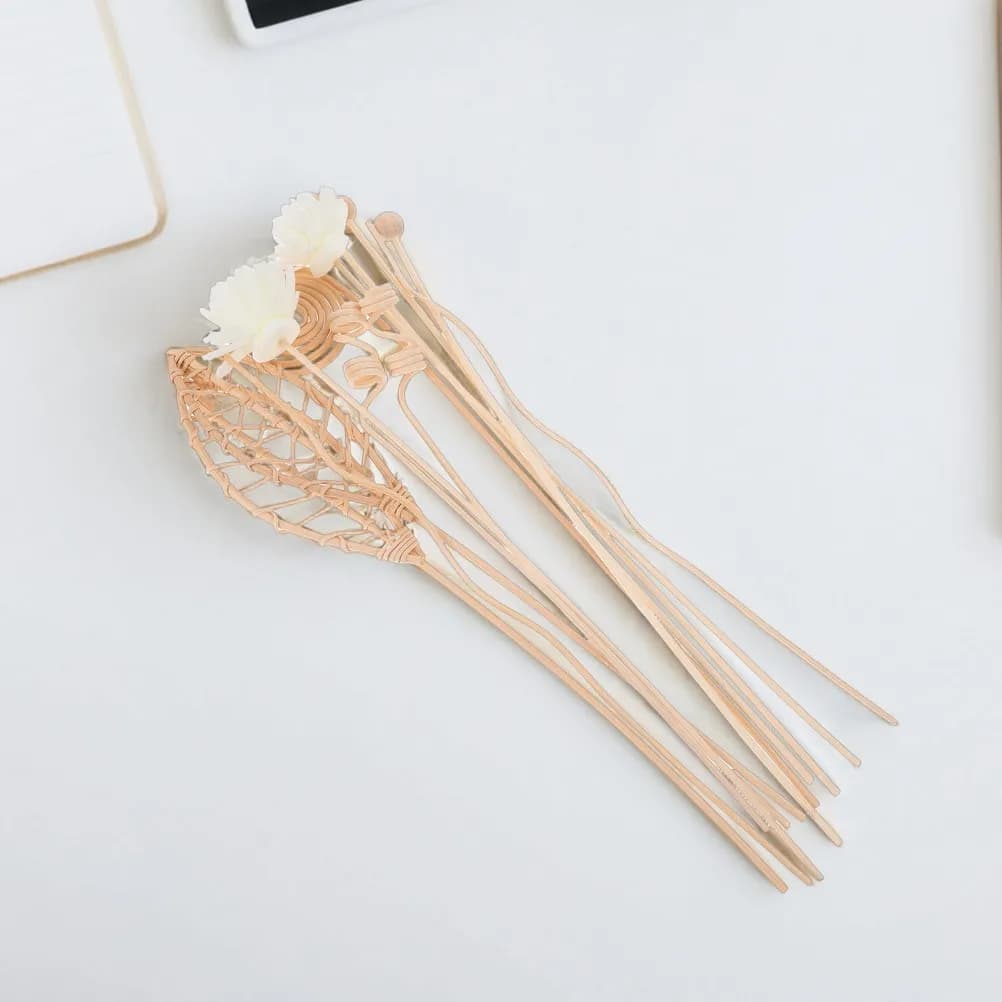24Pcs Rattan Aroma Diffuser Sticks No Flame Longlasting Fragrance Reed Diffuser Home Office Bedroom Living Room Scent Refill