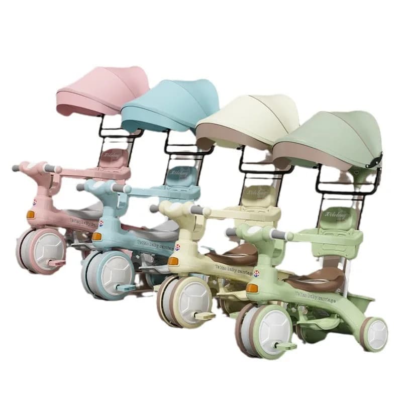 Export triciclo per bambini bicicletta Glide ragazzi e ragazze bambino 4-in-1 carrello bambino passeggino pedale bici girello con ruota