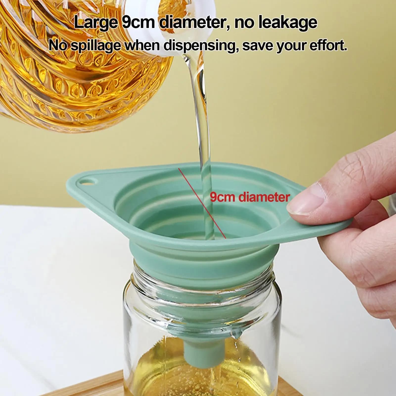 Imbuto piccolo per uso domestico Imbuto in silicone alimentare mini imbuto pieghevole telescopico Imbuto a bocca larga per versare perdite di vino olio
