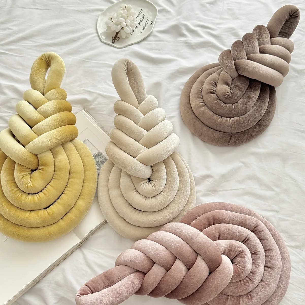 Harp Shaped Cushion Nordic Wind Woven Sofa Pillow Backrest New Decorative Design