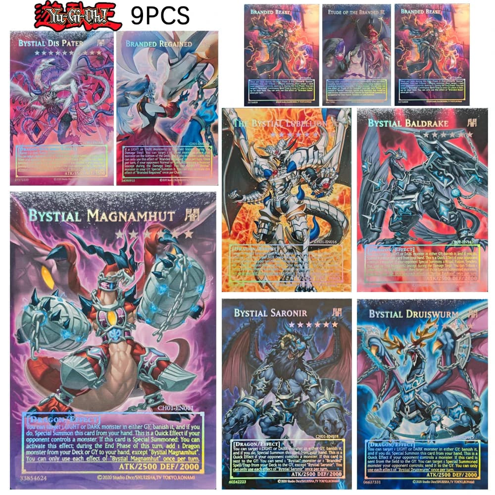 Yu-Gi-Oh DIY Homemade Bystial Magnamhut Saronir Druiswurm Baldrake Lubellion Laser Engraved Party Gift Card Game