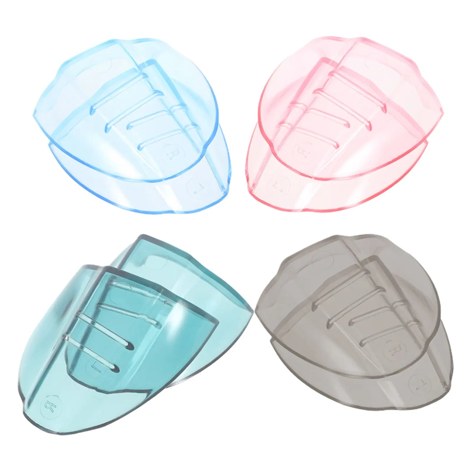 4 pairs of side protections for glasses in TPU material, anti-schizzi, scratch resistant, for sunglasses and safety glasses