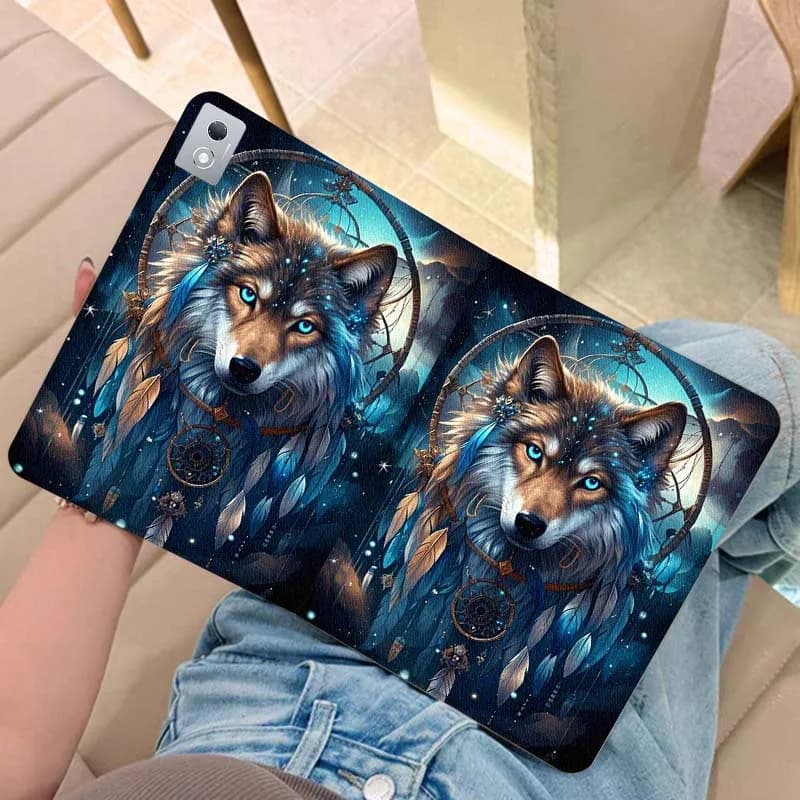 Custodia per Tablet Wolf Fox Art Cool per Legion Xiaoxin Pad Y700 K10 M10 P11 K11 Pro Plus 10.6 11.5 Pollici 2021 2023 2025