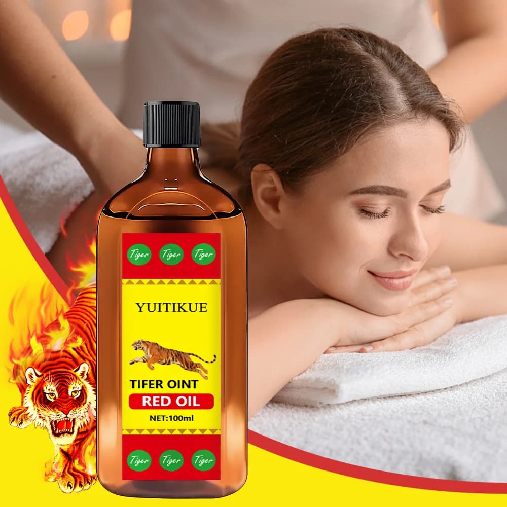 YUITIKUE Tifer Ointment Oil Red 100ml - Formula Tiger for Muscular Massage and Articulations, Sports and Daily Use, for All