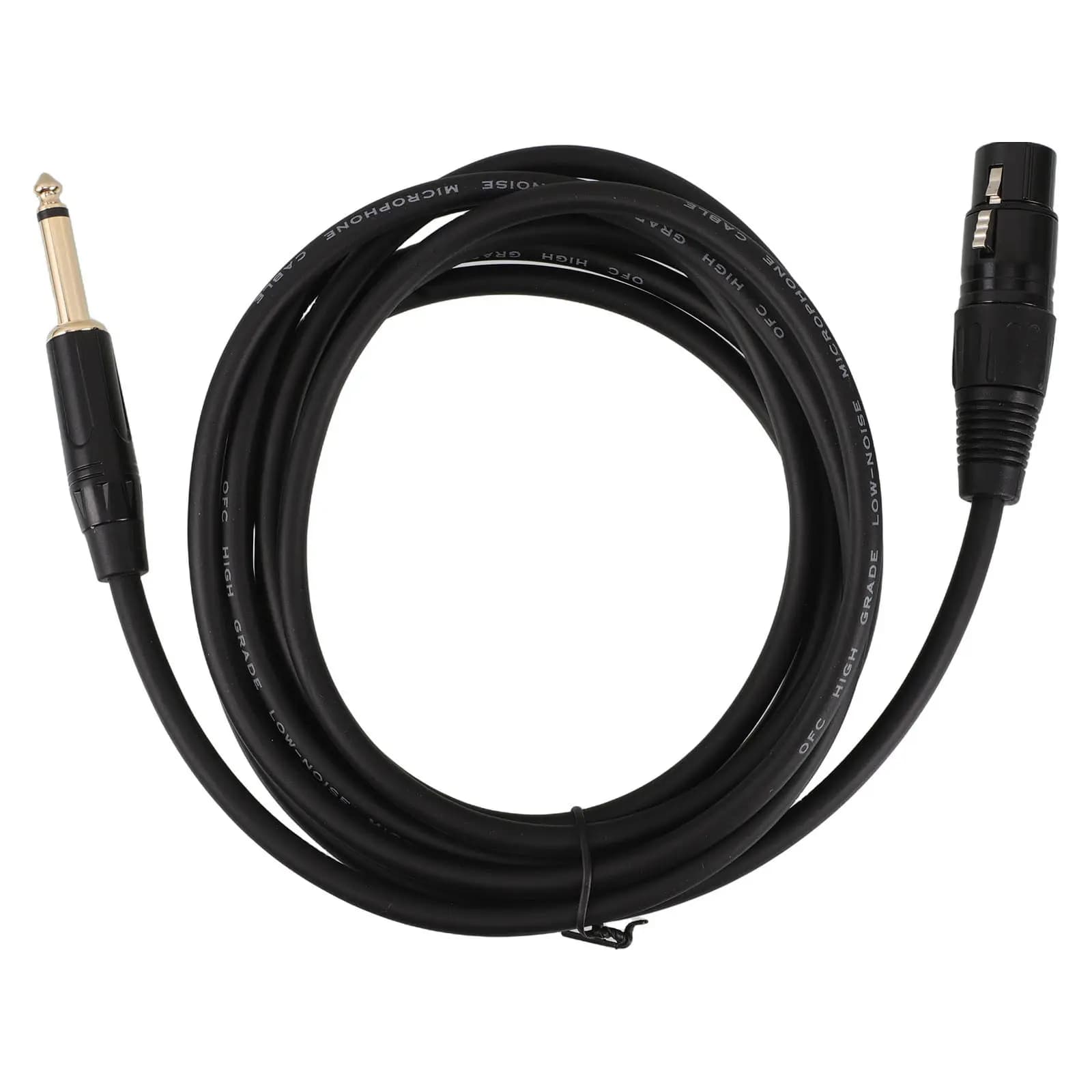 Xlr Female to 6.35mm Cable Adapter Stable Transmission Microphone Connector for Live Sound Recording Studio