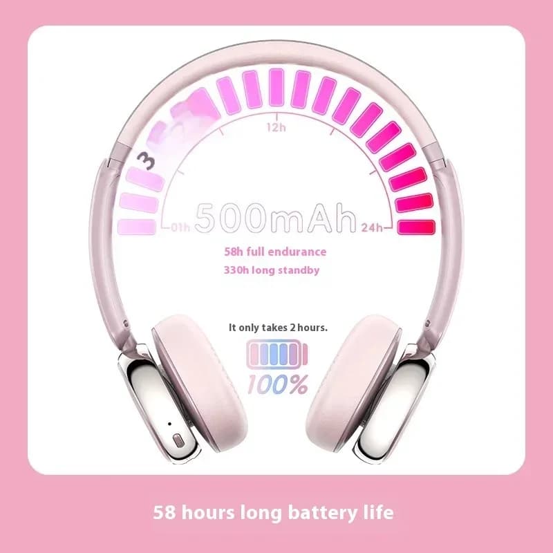 Fiio Snowsky Anytime Headset Wireless Bluetooth5.4 Hifi Anc Noise Reduction 58h Long Endurance 560mah Support Gaming Mode Gifts