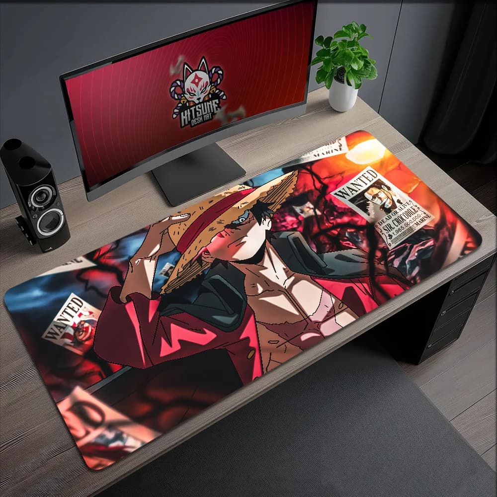 Tappetino per Mouse ONE Antiscivolo con Bordo Rinforzato, per Ufficio, Studenti, Gaming, Spesso, P-PIECE, Divertente, Anime, Grande, Avventura, Cuscino per Scrivere, Mousepad
