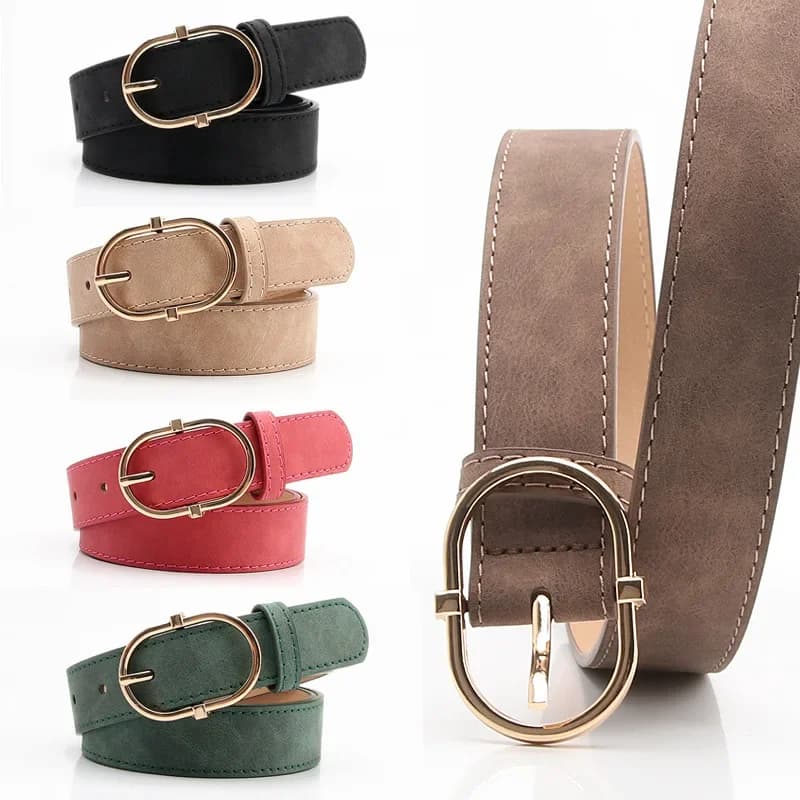 2.8x106cm New Women's Belt Alloy Needle Buckle Soft and Comfortable Jeans Belt Casual Versatile PU Leather Jeans Belt