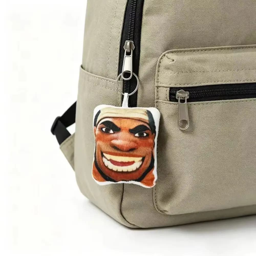 Funny Pressing Can Make Sound 10cm OW2 Hero Maugaloa Malosi Mauga‌ Plush Cosplay Game Bag Keychain Charms Decor Plushie Doll