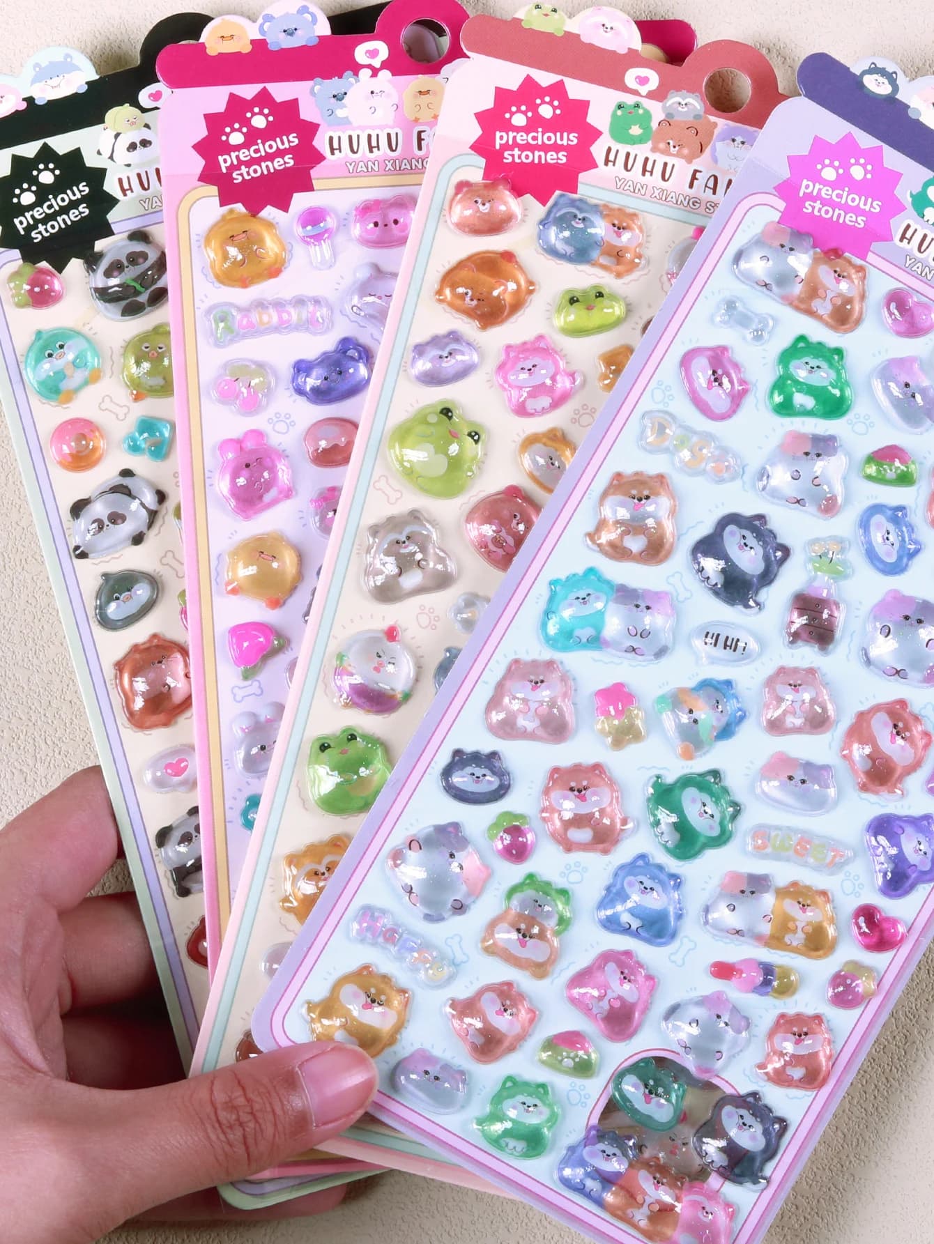 Adesivi 3D Carini in Rilievo - Mini adesivi 3D riutilizzabili per scrapbook, agende, diari, quaderni, laptop