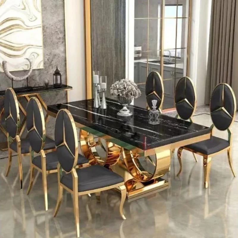 Sedia da pranzo estetica ergonomica Accento Gold Lixury Leg Designer Tavolo da pranzo Mobili completi economici Chaises Salle Manger