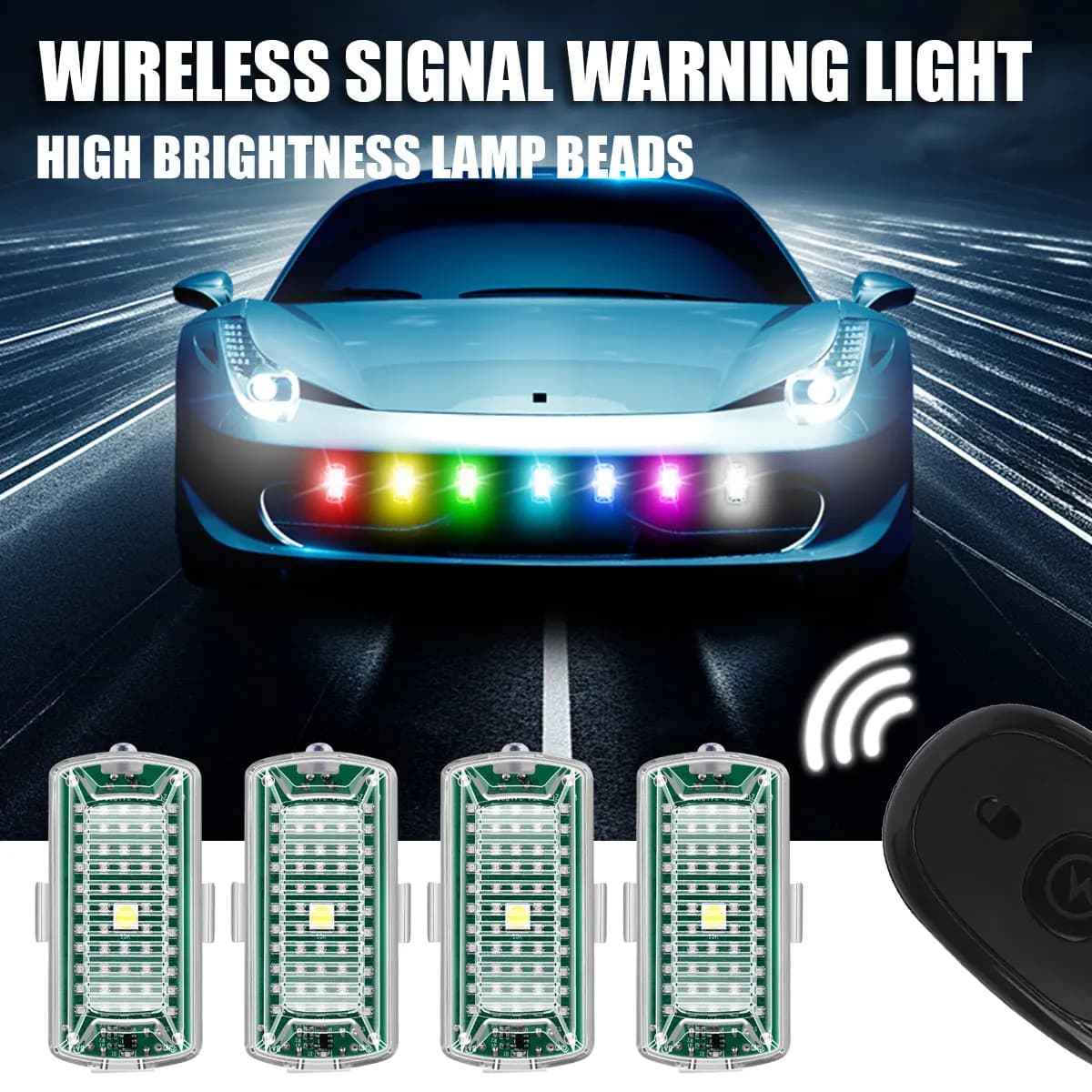 LED stroboscopic light with wireless remote control Multimodal flash indicator Stroboscopic light for airplane for scooter drone bike car