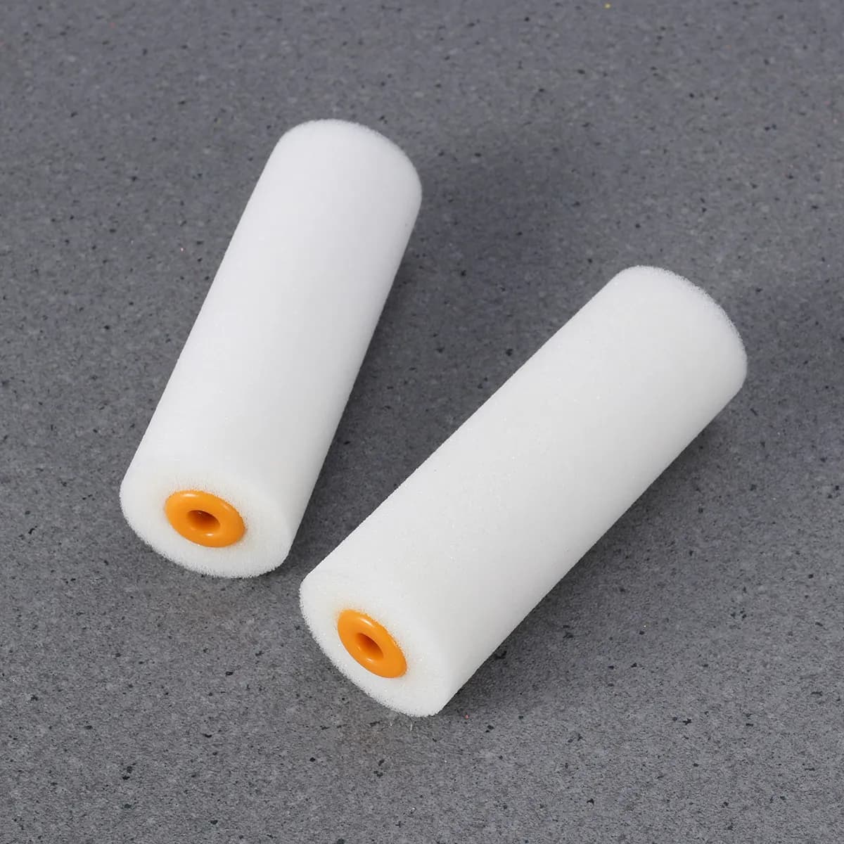 2 Pezzi Testine per Rullo di Pittura, Mini Rulli in Schiuma, Superficie Liscia, Design Rotondo, Facili da Usare per Porte, Finestre, Cornici di Sedie, Battiscopa