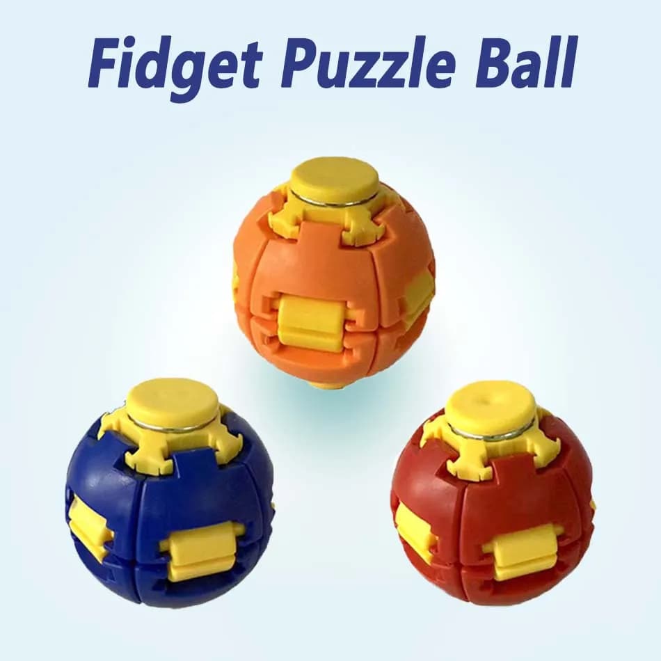 New！！ 3D Printed Twist Sphere Fidget Ball Hypnotic Gear Spinner Stress Relief Toy Focus Relaxation Christmas Birthday Gift