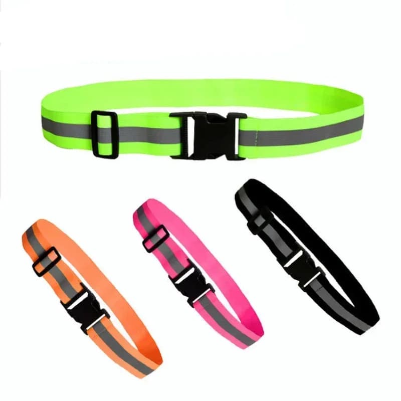 Reflective Belt for Running High Visibility Night Safety Equipment for Arm, Wrist, Life, Ankle, Adjustable Elastic Safety Reflective Belt