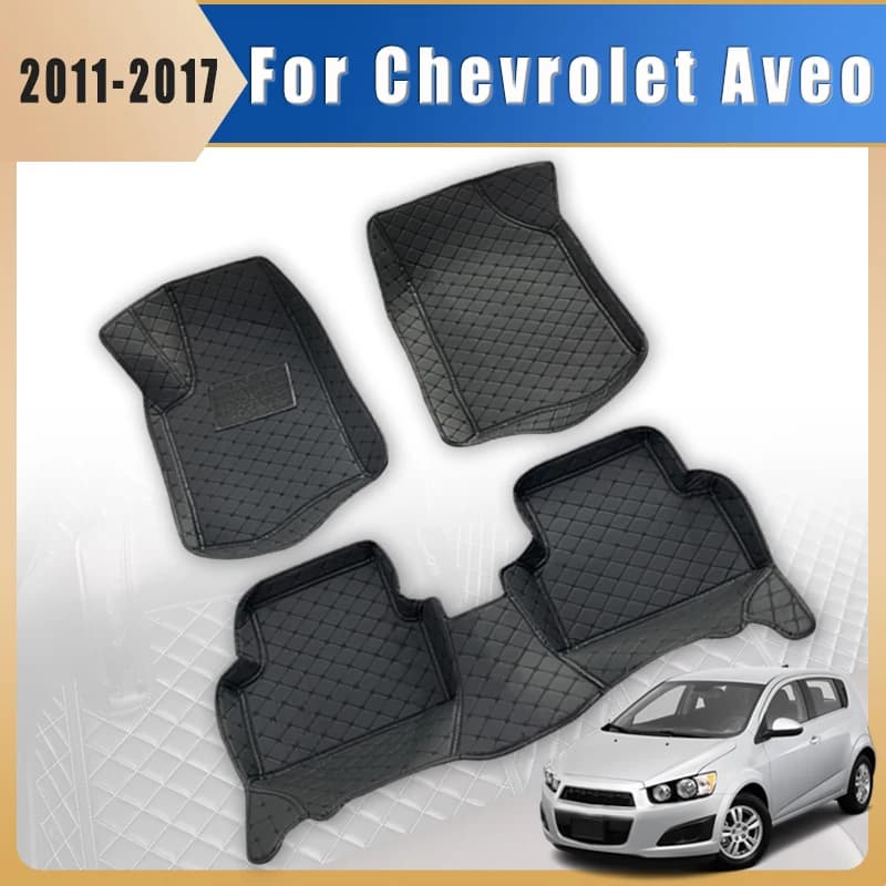 Car mats Luggage mats for Chevrolet Aveo MK2 2017 2016 2015 2014 2013 2011 Car accessories Waterproof protective mats