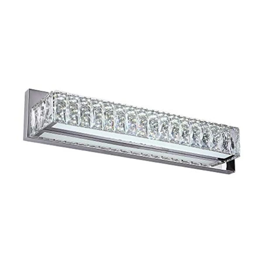 Lampade da Bagno in Cristallo, Illuminazione per Specchio, Applique LED Moderne in Acciaio Inossidabile