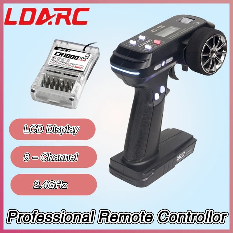 LDARC CT01 Telecomando professionale LDARC CT01 a 8 canali da 2,4 GHz con display LCD inglese e cinese per barca modello RC