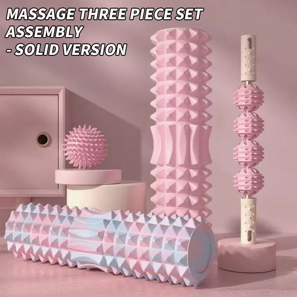 [Set da massaggio in tre pezzi] Pallina per massaggio, rullo, asta per massaggio in schiuma - un accessorio indispensabile per il massaggio domestico
