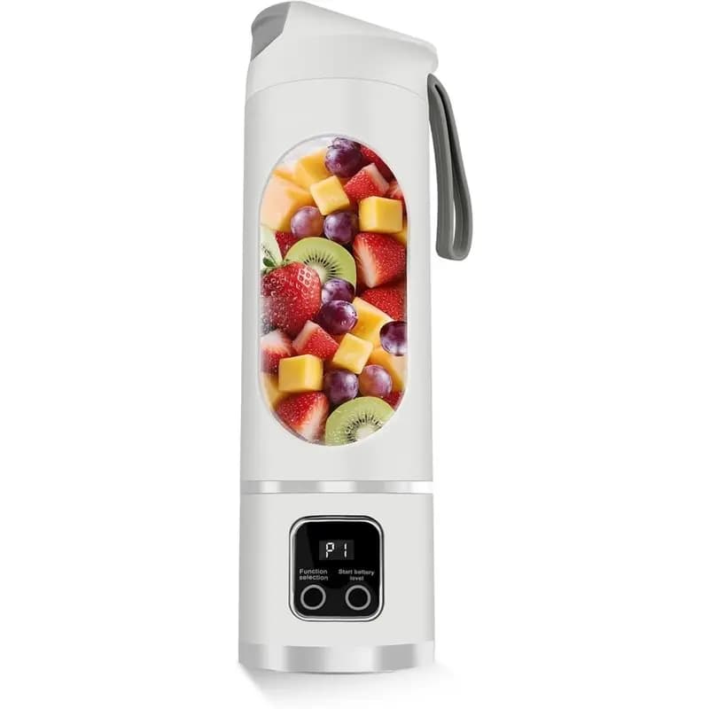 AT28-Blender For Smoothies 500ML USB Rechargeable Juicer Cup 12-Blade Mini Mixer For Protein Shakes Gym Kitchen A